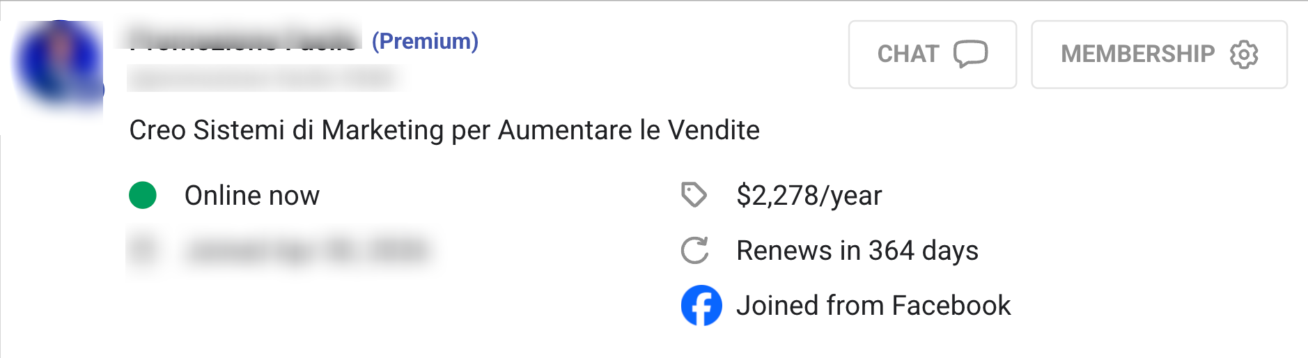 Nuovo membro Premium iscritto a Scalers da $2.278 all'anno