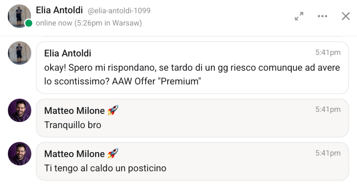 Membro che ha scelto di iniziare il percorso di accelerazione Scalers